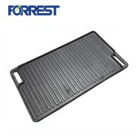 Pre-seasoned cast iron griddle plate for BBQ