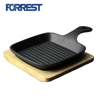 Pre-Seasoned Heavy Duty Cast Iron Square Grill Pan cast iron grill plate