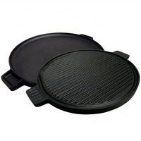 LFGB&FDA CAMPING Barbecue pre-seasoned  round double using griddle